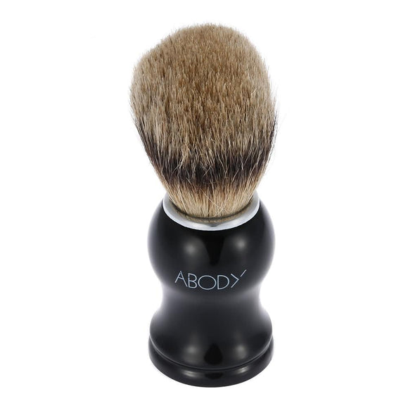Abody Men's Blaireau Shaving Brush Male Hair Brush for Beard Cleaning Shave Facial Razor Brush with Plastic Handle Face Cleaning Tool for Barber Salon